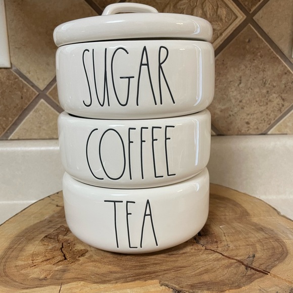 Rae Dunn Kitchen Rae Dunn 4 Piece Stacking Canister Set With Lid